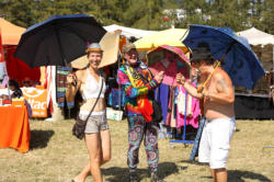 Sonnenschutz mit Regenschirmen